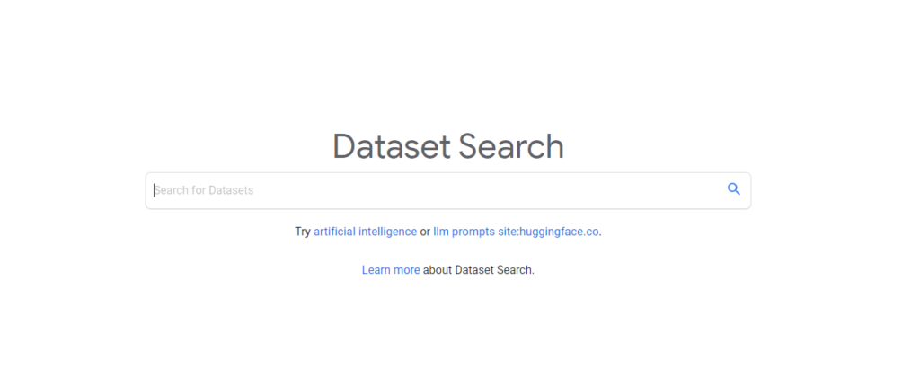 google dataset search