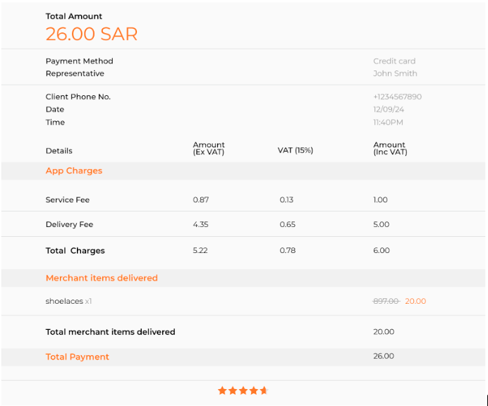 zatca customer receipt