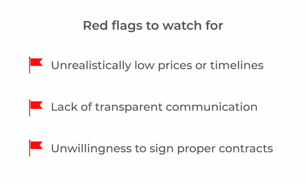 outsourcing red flags