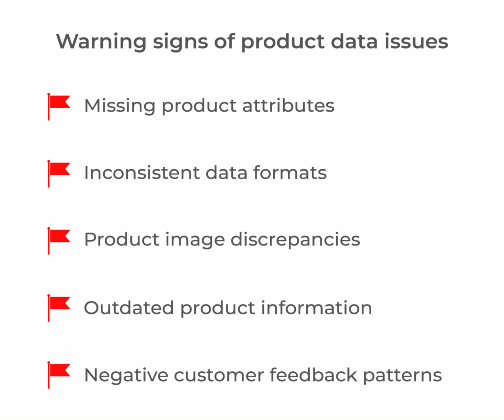 signs of poor product data