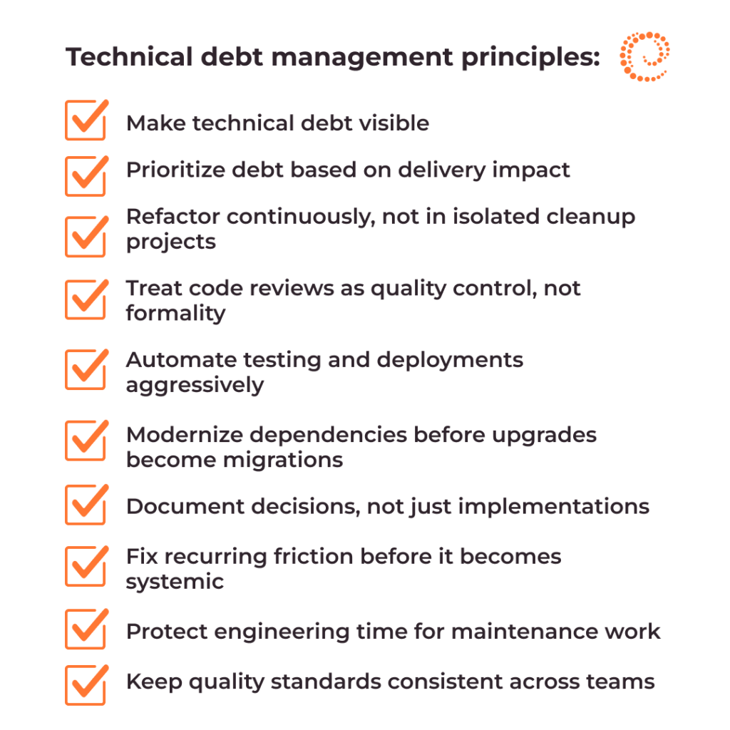 how to handle technical debt